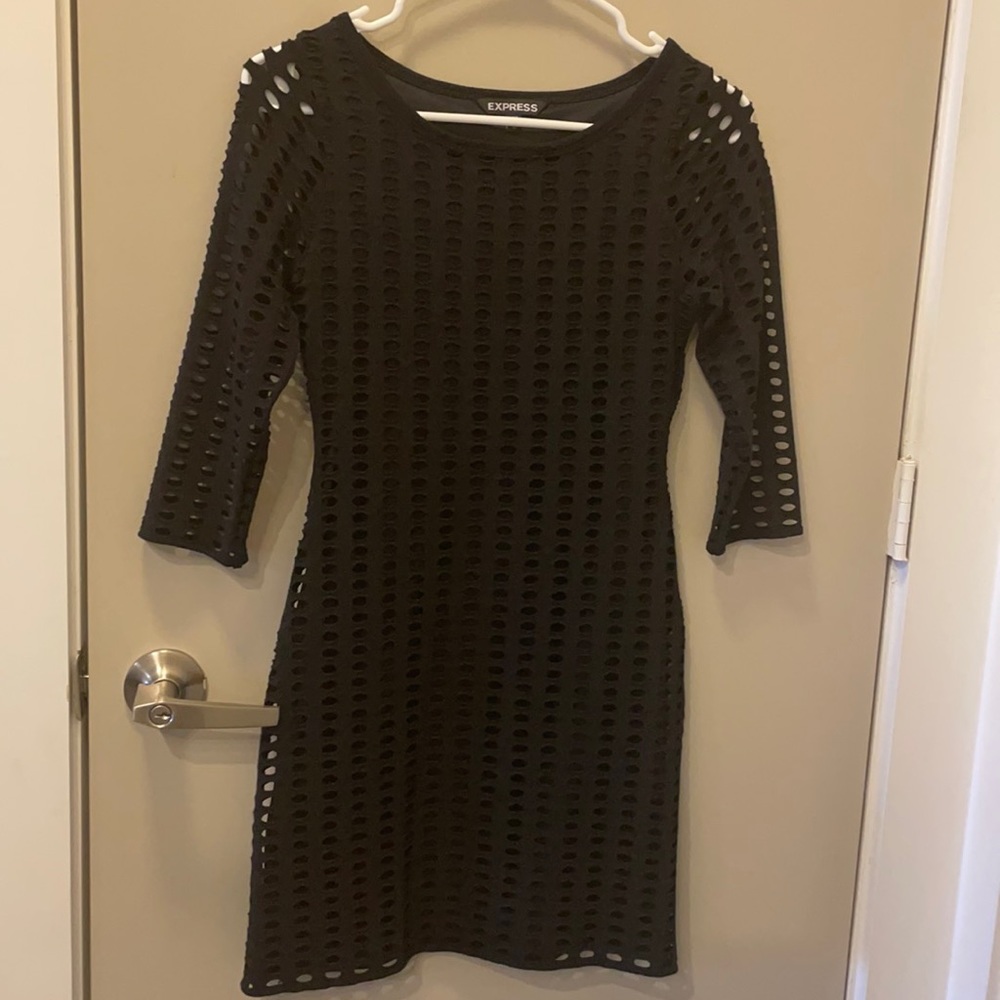 Black express XS long sleeve dress